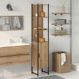 vidaXL Dulap de baie, stejar artizanal, 33x33x185,5 cm, lemn prelucrat