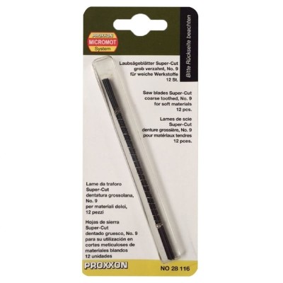 Set panze de rezerva fara pin pentru fierastrau de traforaj Micromot Proxxon 28116, 130 mm, 14 DPI, 12 bucati foto