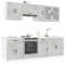Set dulapuri de bucătărie 8 piese &bdquo;Kalmar&rdquo; gri beton Lemn