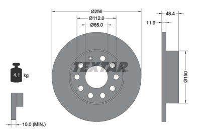 TEXTAR 92121103 PRO Disc frana foto