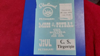 program Jiul - CS Tirgoviste foto