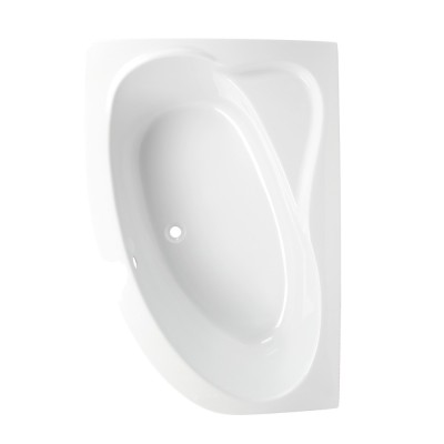 Cada baie asimetrica, pe colt, varianta montaj pe stanga, West Artemide, masca si suport incluse, acril, 150 x 100 cm foto