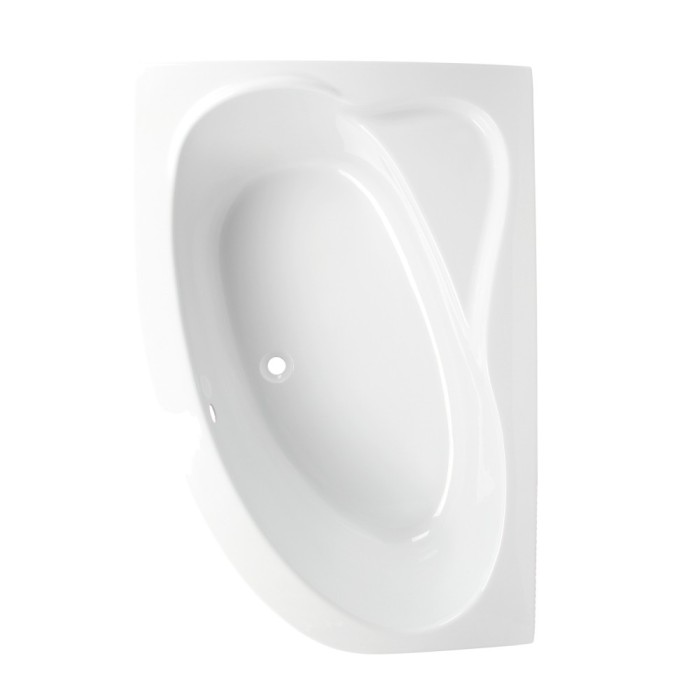 Cada baie asimetrica, pe colt, varianta montaj pe stanga, West Artemide, masca si suport incluse, acril, 150 x 100 cm