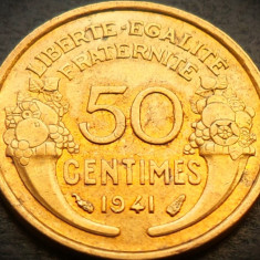 Moneda istorica 50 CENTIMES - FRANTA, anul 1941 * cod 4908 = UNC + luciu batere