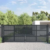 VidaXL Poartă pentru grădină, antracit, 400x125 cm, oțel