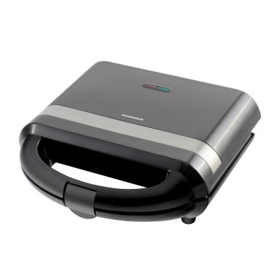 Sandwich maker Heinner, 700 W, placi grill, 2 sandwich-uri, Negru/Argintiu foto