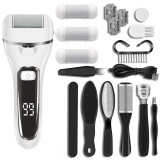 Set Pila Electrica WellLuck, Pentru Ingrijire Si Curatare Talpi Si Calcaie, Display Digital, Lanterna LED, Acumulator 1200 mAh, Rezistenta la Apa, Inc