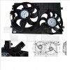 Ventilator, radiator VW GOLF IV Variant (1J5) (1999 - 2006) TYC 832-0001