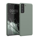 Husa Kwmobile pentru Samsung Galaxy S21, Verde, Silicon, KWM000012BT073C, Carcasa