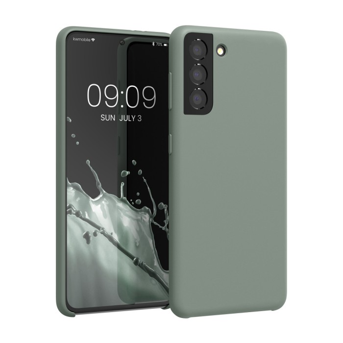 Husa Kwmobile pentru Samsung Galaxy S21, Verde, Silicon, KWM000012BT073C