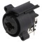 Conector Jack 6,3mm XLR soclu mamă unghi 90&deg; THT 3A