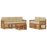 vidaXL Seturi de canapele Lemn Solid de Acacia 3384029