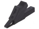 Bornă crocodil 10A 60VDC neagră 58,5mm