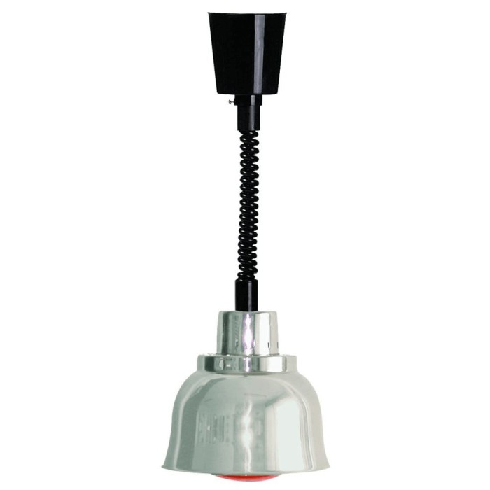 Lampa halogen incalzit alimente, prindere tavan, extensibila, aluminiu