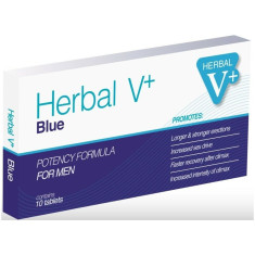 Herbal V Blue 10+1 pastile potenta, erectie puternica, ejaculare precoce foto