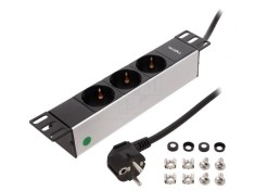 Prelungitor 3 prize negru 230V 16A