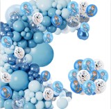 Set arcada baloane decorative Frozen din 179 piese,, aranjament pentru petrecere, calitate latex Extra, Bleu