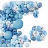 Set arcada baloane decorative Frozen din 179 piese,, aranjament pentru petrecere, calitate latex Extra, Bleu