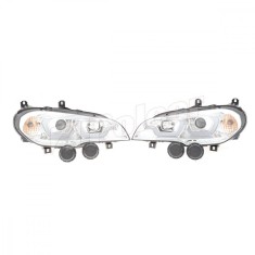 Far Bmw X5 (E70), 10.2006-11.2013, model: versiunea fara faruri xenon, tuning, montare fata, stanga+dreapta, cu lentile; cu lumini de zi tip LED; H1+