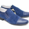 Pantofi bleumarin barbati casual - eleganti din piele naturala - Made in Romania
