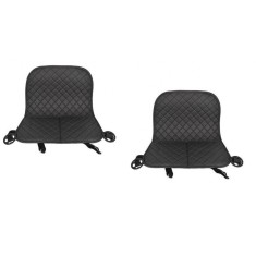 Set protectie spatar scaun auto cu buzunare din piele ecologica neagra