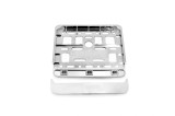 Suport numar inmatriculare cromat pentru scooter 11.4 x 14cm