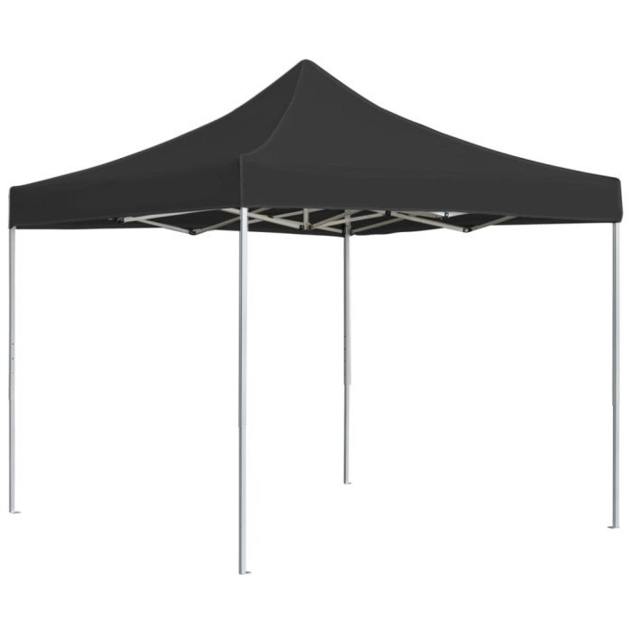 Cort de petrecere pliabil profesional, antracit, 3x3m, aluminiu