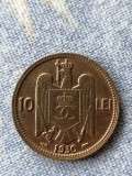 Moneda 10 Lei 1930 Paris, Rom&acirc;nia - aUNC/UNC, Colecție Numismatică