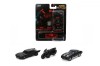 Set 3 Masinute Metal Batman Nano Jada Toys, 4cm, Batmobil, Batcicleta, Corveta, Baieti, 1-12 ani, Multicolor