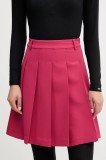 United Colors of Benetton fustă culoarea roz, mini, evazați, 4R4CD004W