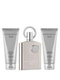Cumpara ieftin Set cadou Afnan Supremacy Silver (Apa de parfum 100 ml + Gel de dus 100 ml + After shave balsam 100 ml), pentru barbati