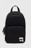 Karl Lagerfeld rucsac barbati, culoarea negru, mic, cu imprimeu