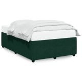 Cumpara ieftin Cadru de pat fara saltea verde inchis 120x190 cm catifea