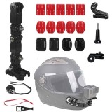 Sistem prindere camera GoPro Hero 12 la casca motocicleta, marca Surewo, culoarea negru