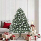 VidaXL Brad de Crăciun artificial cu 300 LED Verde 126 x 126 x 180 cm 3395238