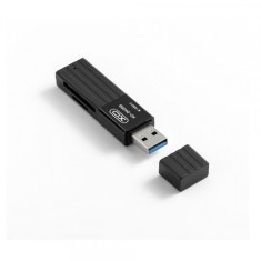 Cititor Card USB 3.0 XO Design DK05B, SD - microSD, Negru foto