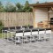 Gossi set mobilier de gradina, 11 piese, cu perne, alb, textilena