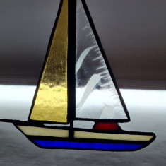Vitraliu sticla Tiffany - decor- Barca