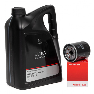 Set Ulei Motor Mazda Ultra 5W-30 5L 206485 + Filtru Ulei Herth+Buss Jakoparts J1313016 foto