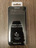 Husa S View Wallet Cover neagra pentru Samsung A42, Negru