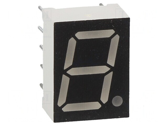Afișaj LED cu 7 segmente 10,16mm, 0,4 Nr.car: 1, Roșie, 30mcd