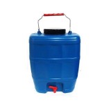 Bidon camping 10 L, cu robinet si maner, albastru, plastic