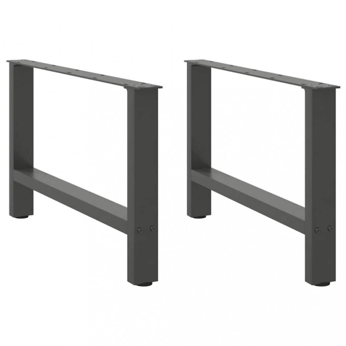 vidaXL Picioare pentru măsuță de cafea antracit, 2 buc., 70x(42-43) cm, oțel 4013290