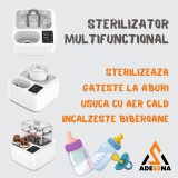 Sterilizator/Incalzitor pentru Biberoane 8-in-1 ADESSNA, 8 Functii, Mod Auto/Sterilizare/Depozitare/Gatire la abur/Incalzire lenta/Control Digital