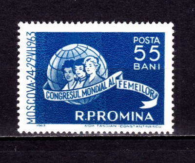 ✅RO 1963 LP 562 &amp;quot;Congresul Mondial al Femeilor-Moscova &amp;quot; , serie , MNH foto