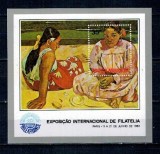 Mozambic 1982 - Picturi, arta, Gauguin, colita neuzata