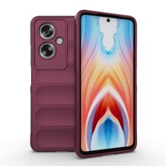 Husa pentru oppo a79 5g / oneplus nord n30 se, antisoc, margini cu striatii, design minimalist, bordeaux foto