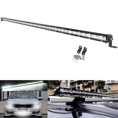 48 LED Slim BAR 129cm 144W FLOOD Lumini Proiector Lampa de lucru Far 10-30v Auto SUV Off Road foto