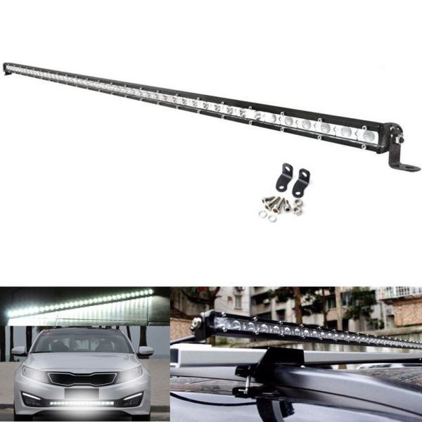 48 LED Slim BAR 129cm 144W FLOOD Lumini Proiector Lampa de lucru Far 10-30v Auto SUV Off Road