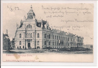 Carte postala circulata in anul 1903 Timisoara foto